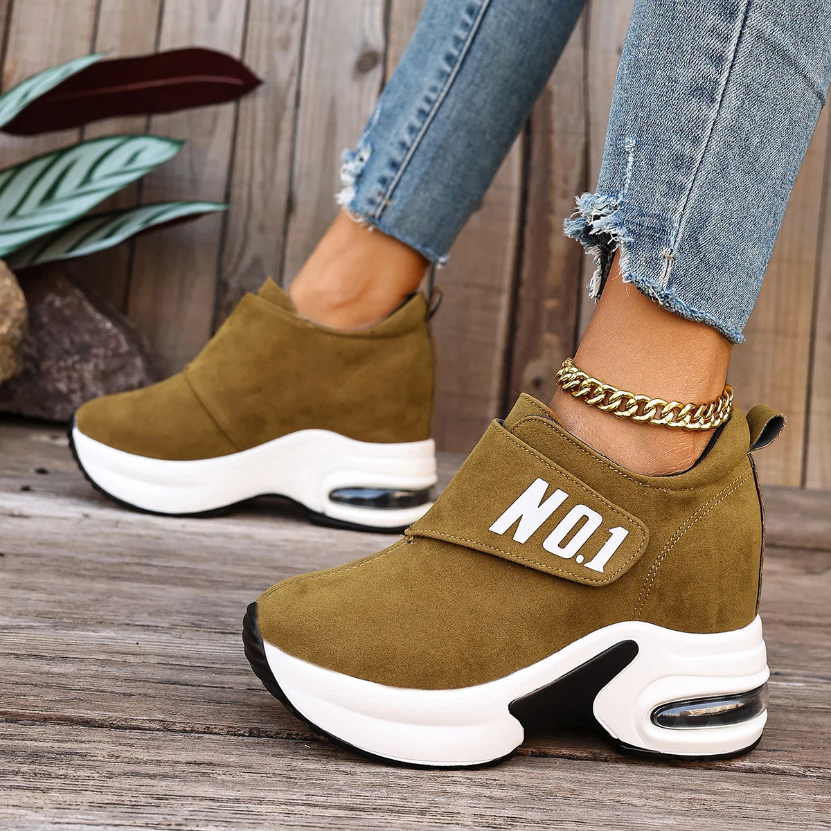 Women Ankle Boots Slip on Casual Vulcanized Shoes Women New 2025 Fashion Outdoor Boots Anti-slip Platform Wedge Sneakers Women Zpaxo