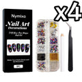 Nymixa 12-Grid Rhinestone & 12-Color DIY Nail Art Kit Nail Art Kit Zpaxo Art Rhinestone Setx4