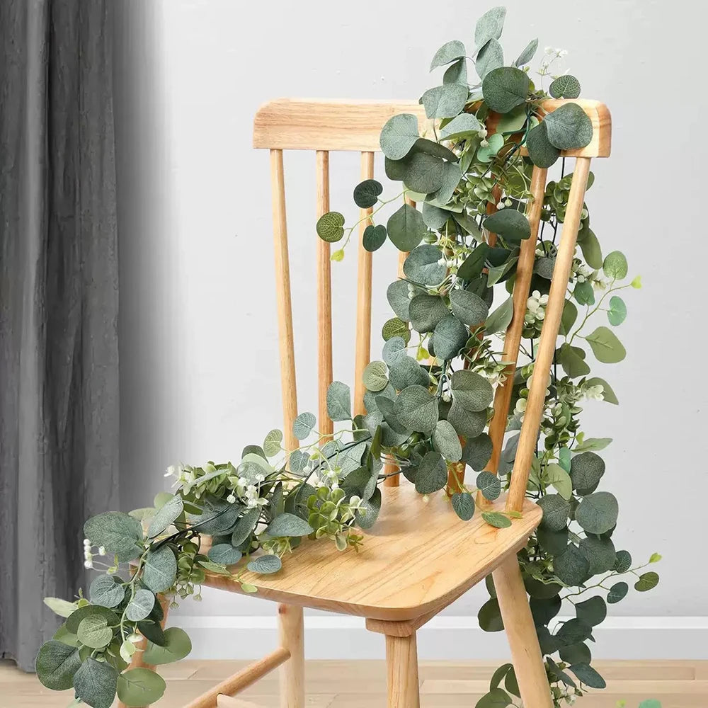 Artificial Eucalyptus Vine Leaves Garland Faux Plant Spring Vines