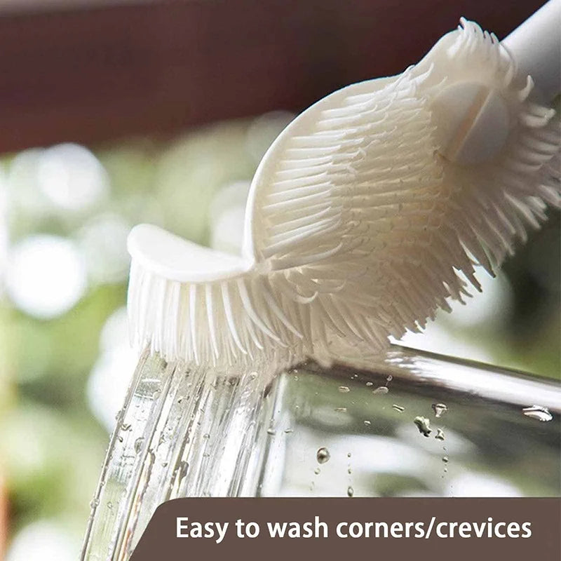 Bendable Cleaning Brush Cup Scrubber Glass Cleaner Kitchen Tool Long Zpaxo