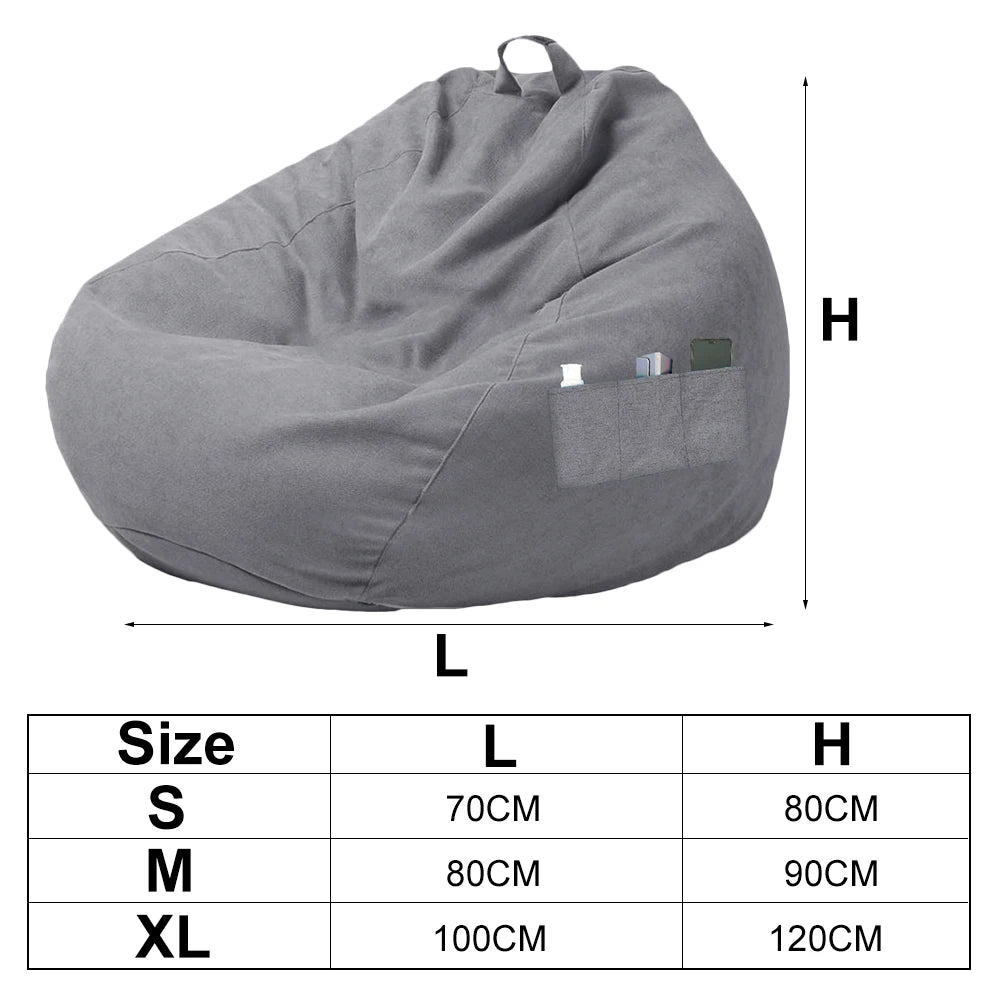 Large Sofas Cover Removable Lazy Sofa Comfortable Outdoor Lazy Seat Bag Couch Cover Tatami for Home Garden Living Room Beanbags Zpaxo