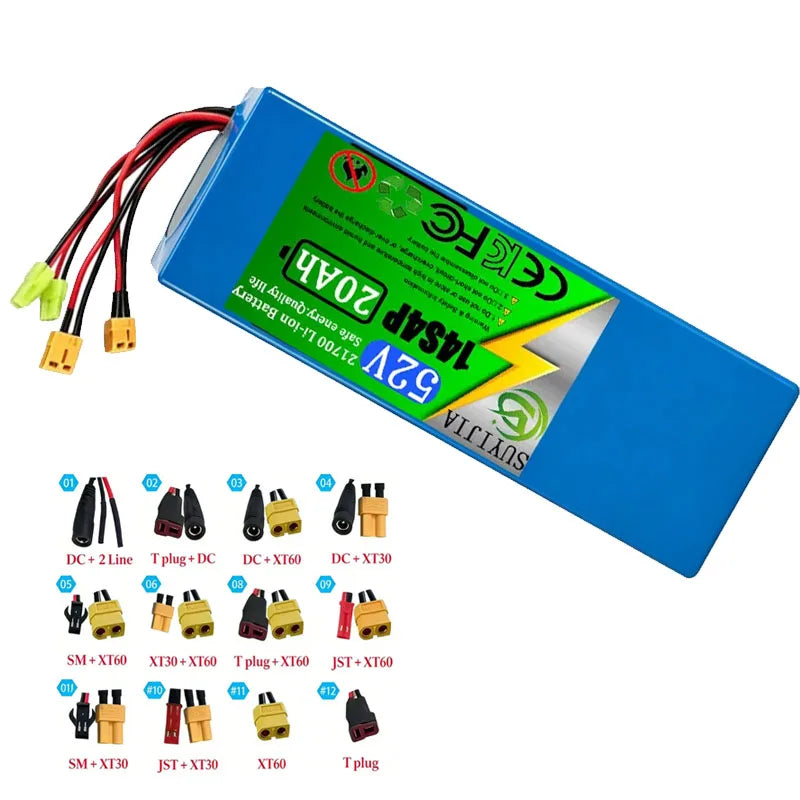 14S4P 52V 20Ah High-capacity21700 Lithium-ion Battery High-powerdual-port Fastcharging Suitable for Dual-drive Electric Scooters Zpaxo