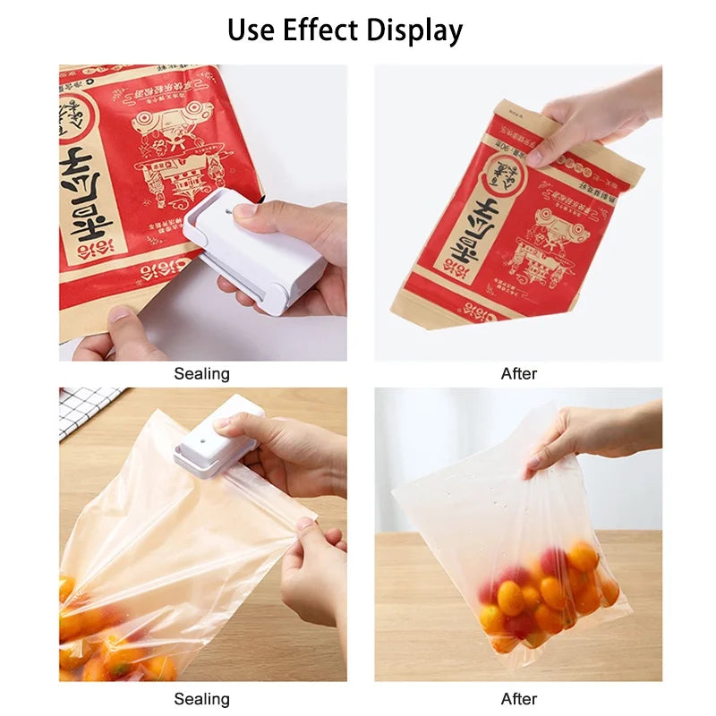 Mini Hea Bag Seal Machine Package Sealer Bags Thermal Plastic Food