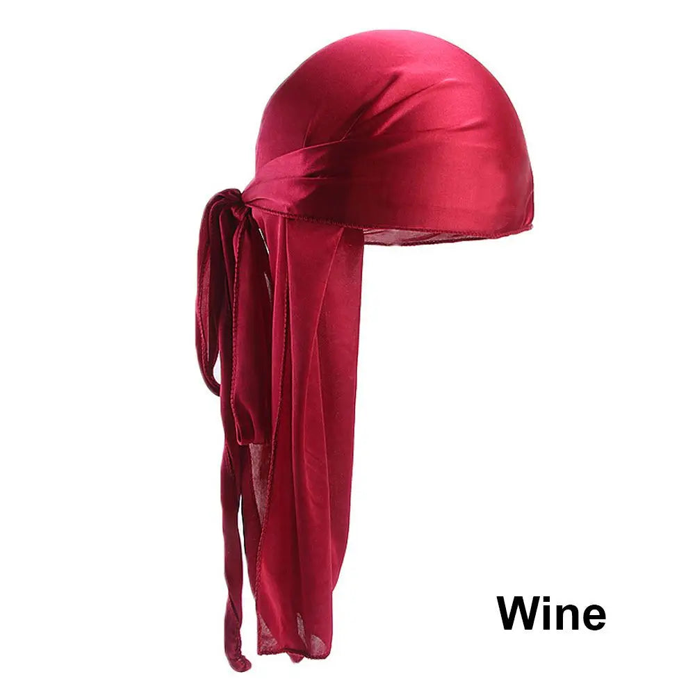 Fashion Adjustable Pre-tied Headwrap Chemo Cap Pirate Hat Bandana Zpaxo wine