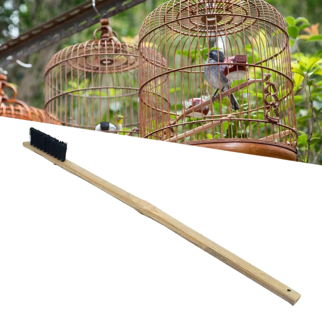 Bird Cage Cleaning Brush Portable Parrot Birdcage Cleaner Tool Long Handle Birdcage Brush for Parrots Birds Cage Supplies Zpaxo