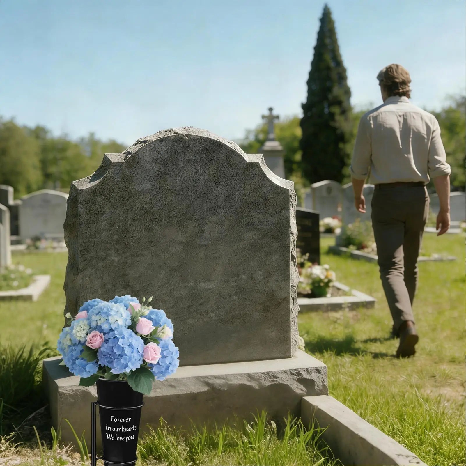 Cemetery Vases Grave Yard Decoration Supplies Flower Holder Memorial