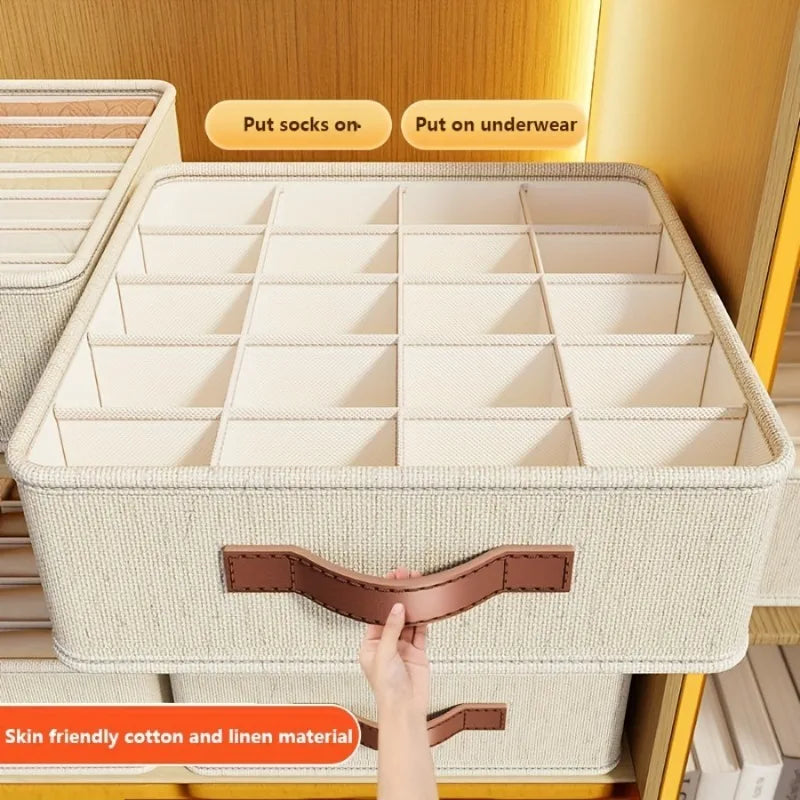 Foldable Underwear Socks Storage Box Multi-compartment Drawer