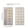 Double Sides Underwear Storage Hanging Bag Dormitory Home Wardrobe Hanging Wall Foldable Bag Underpants Socks Organizer Zpaxo Beige