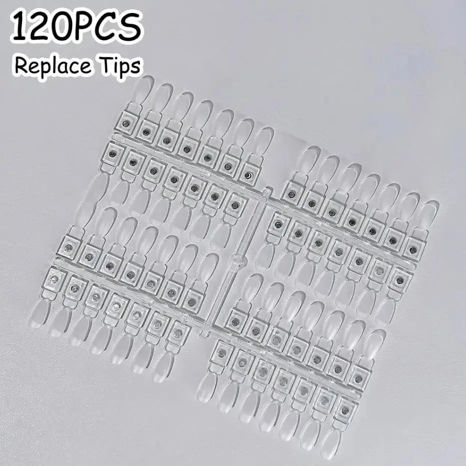 120 180 240Colors Magnetic Nail Art Swatch Book Manicure Test Zpaxo 120PCS Replace Tips