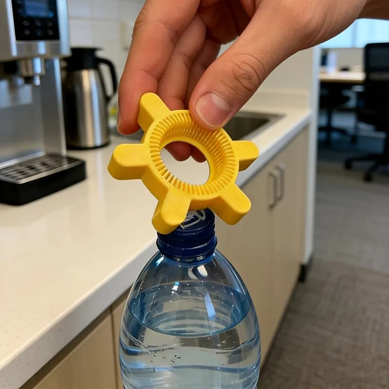 Manual Plastic Bottle Opener No Batteries Required Durable Gear Shape