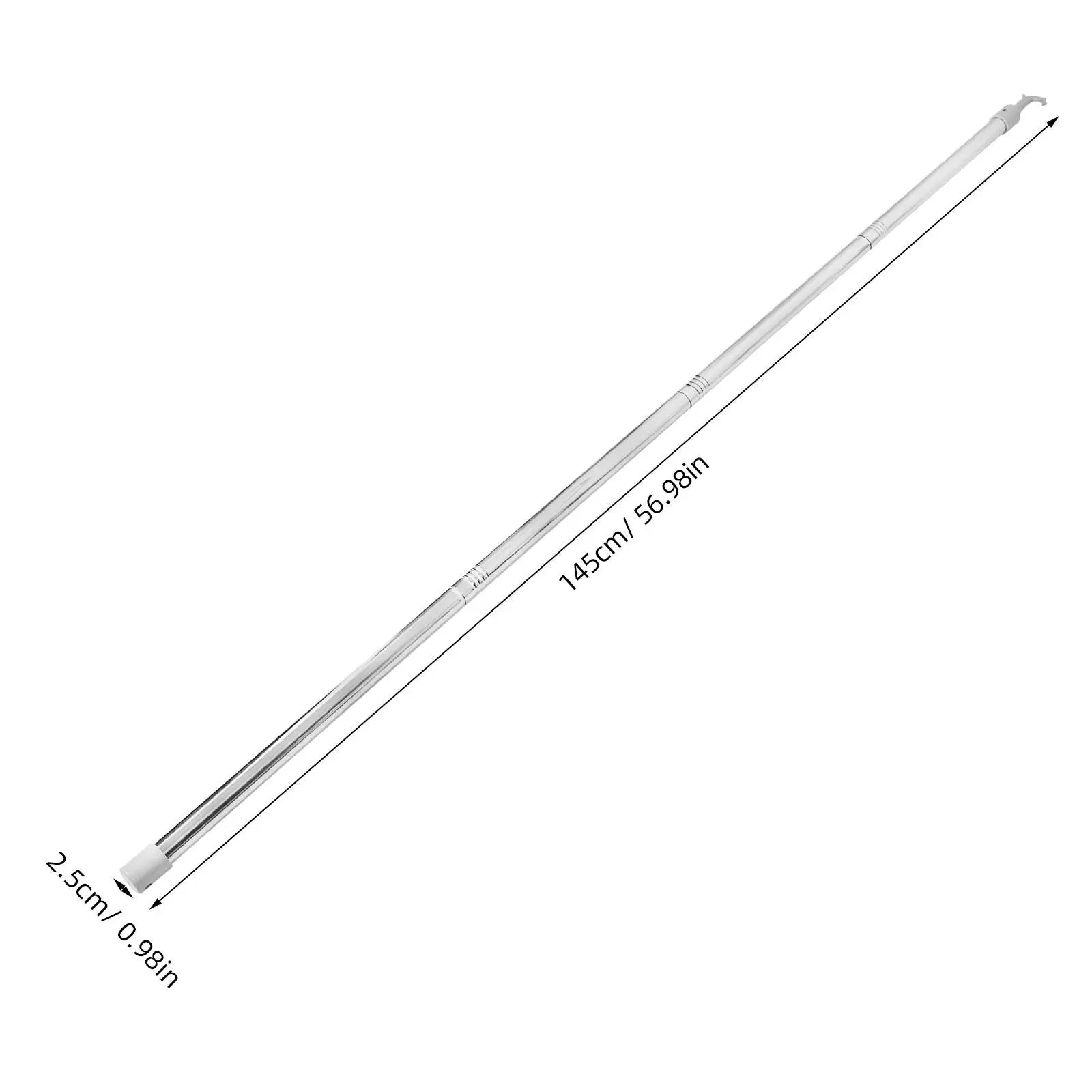 Stainless Steel Push Pull Rod Telescopic Blinds Shades Adjustable