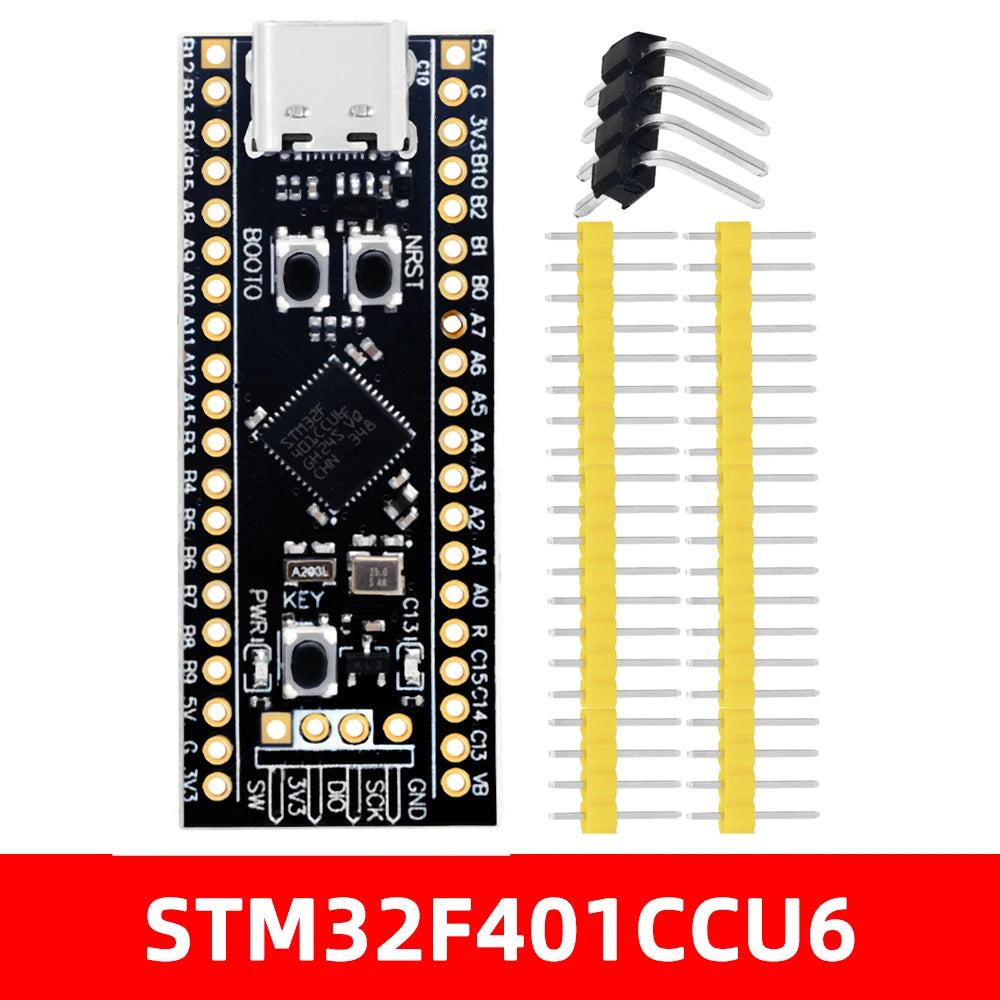 STM32F401 Development Board V3.0 STM32F401CCU6 STM32F411CEU6 STM32F4 Learning Board 84Mhz 96KB RAM 512KB/100Mhz 128KB RAM 512KB Zpaxo STM32F401 black