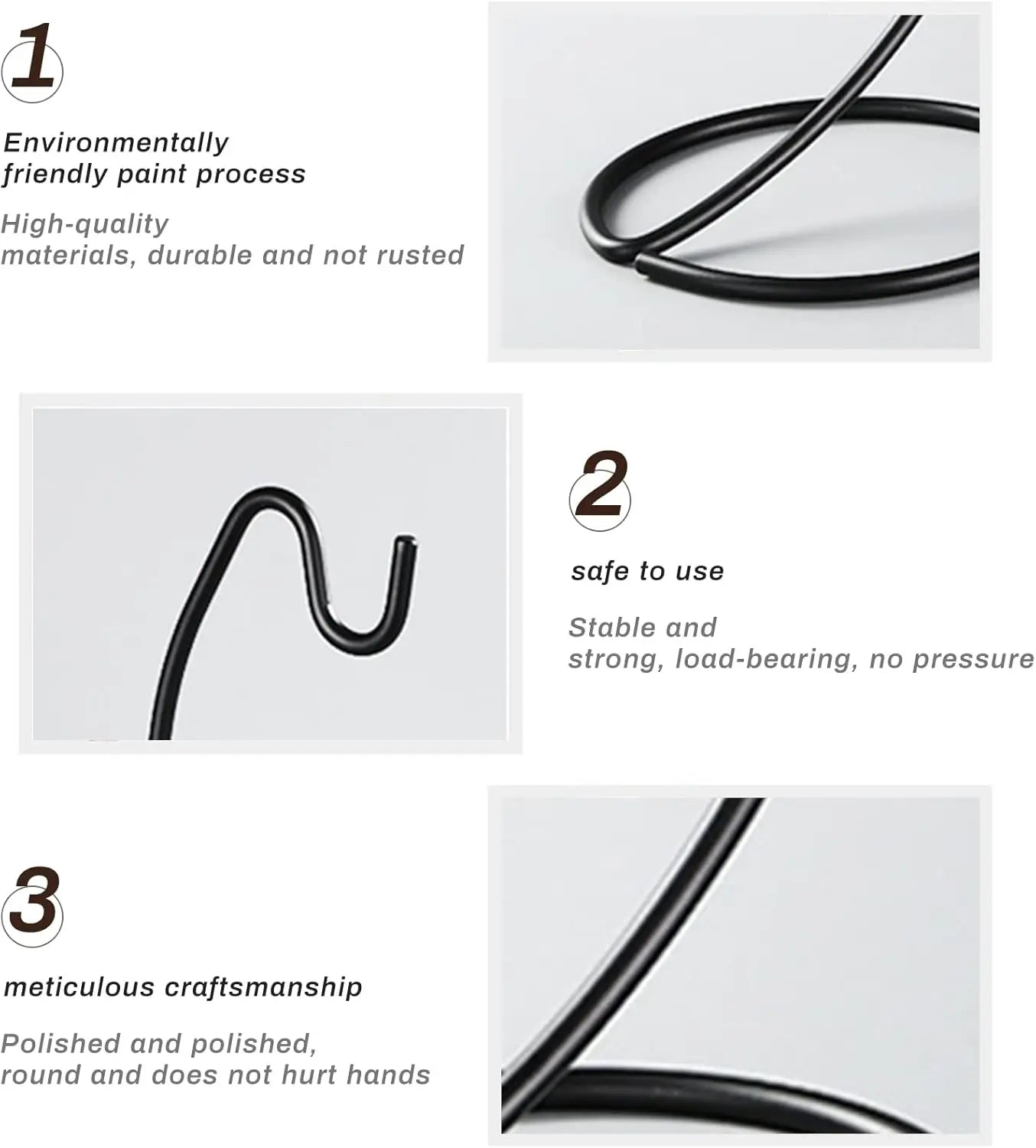 Steel Banana Holder – Modern Fruit Hanger Rack with Hooks (Black)