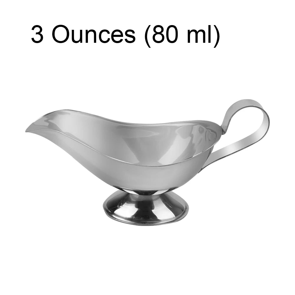 304 Stainless Steel Western Food Juice Boat Fruit Salad Dressing Kitchen Home Tool Black Pepper Sauce Cup Restaurant Bar Tool Zpaxo 3 Ounces 80 ml