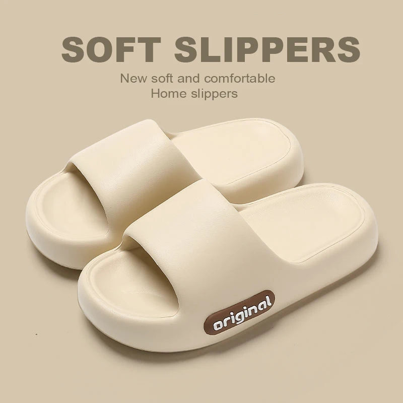 Summer Platform Cloud Slippers Women Lightweight Solid Soft Sole EVA