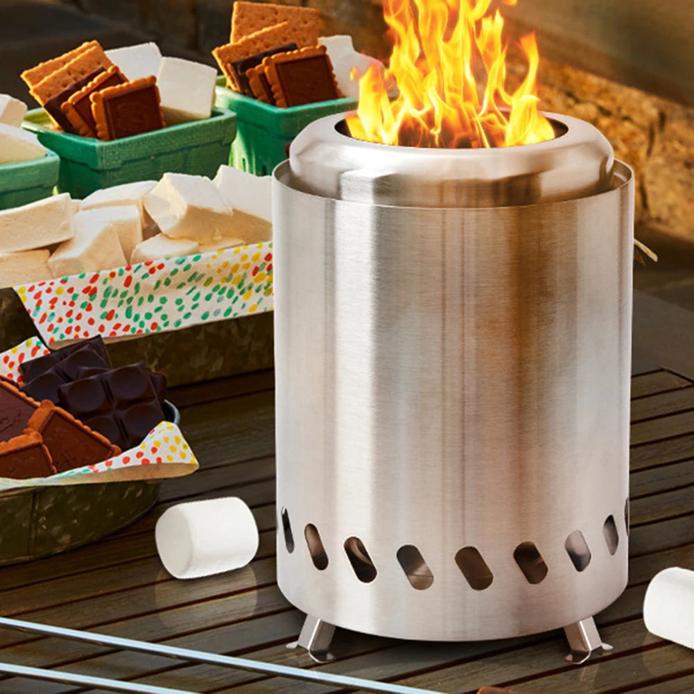 Smokeless Tabletop Fire Pit Mini Firepit Portable Stove Wood Burning