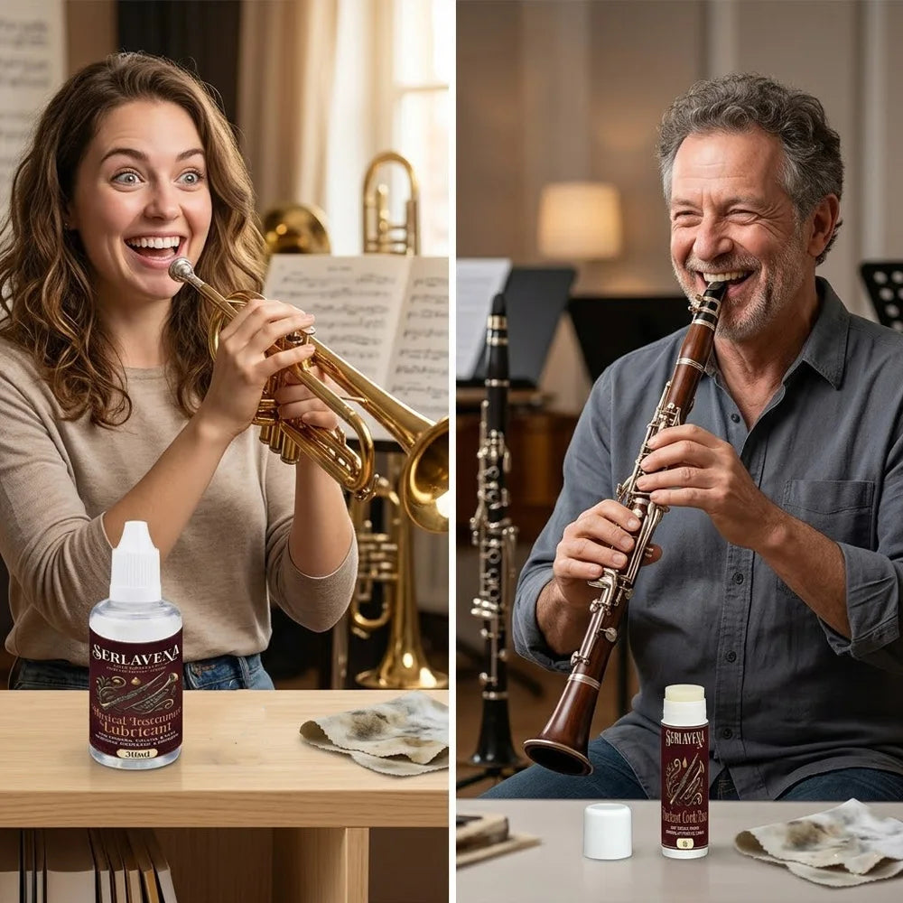 5-in-1 Instrument Maintenance Kit - Premium Valve Oil, Cork Grease & Professional Cleaning Tools for Brass and Woodwinds Zpaxo