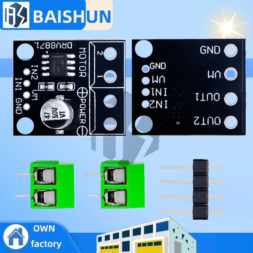 DRV8871 H-bridge Motor Driver Board 6 5-45V 3 6A PWM Current Sensing Zpaxo Default Title