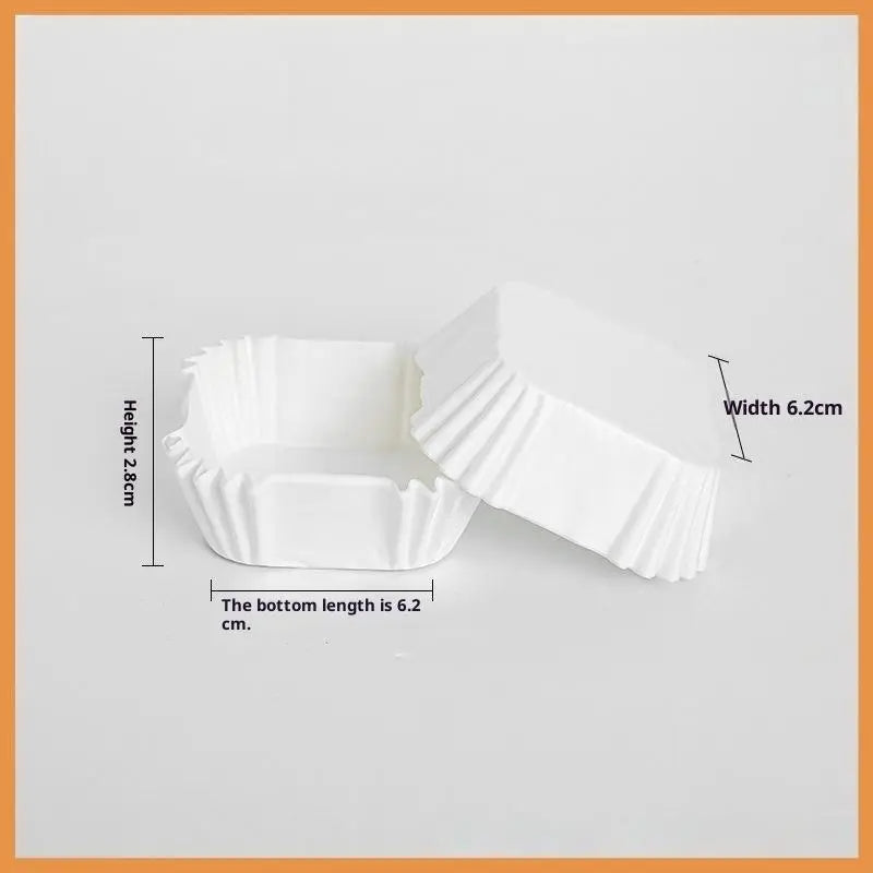 100 250 Medium Sized 45 50 55 Brownie Liner Xue Meiniang Paper Tray Zpaxo 250pcs 62mm White