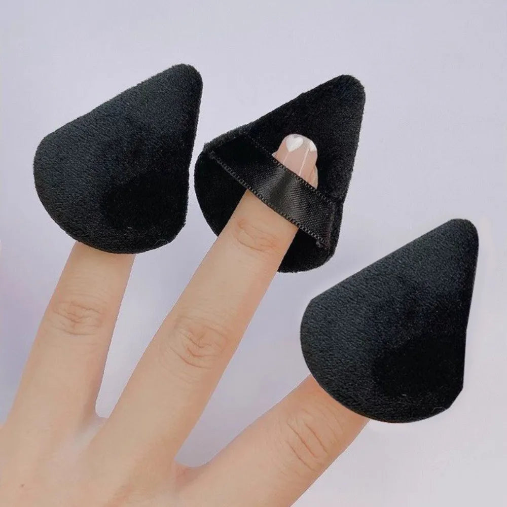 2/5/10Pc Black Triangle Powder Puff Facial Makeup Sponge Soft Velvet Cosmetics Puff Mixer Beauty Foundation Soft Skin-Friendly Zpaxo