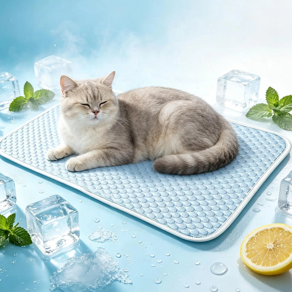 Pet Cooling Mat Ice Silk Portable Soft Summer Pet Supplies Long-Lasting Cat Dog Cooling Pad For Puppy Kitten Home Living Room Zpaxo