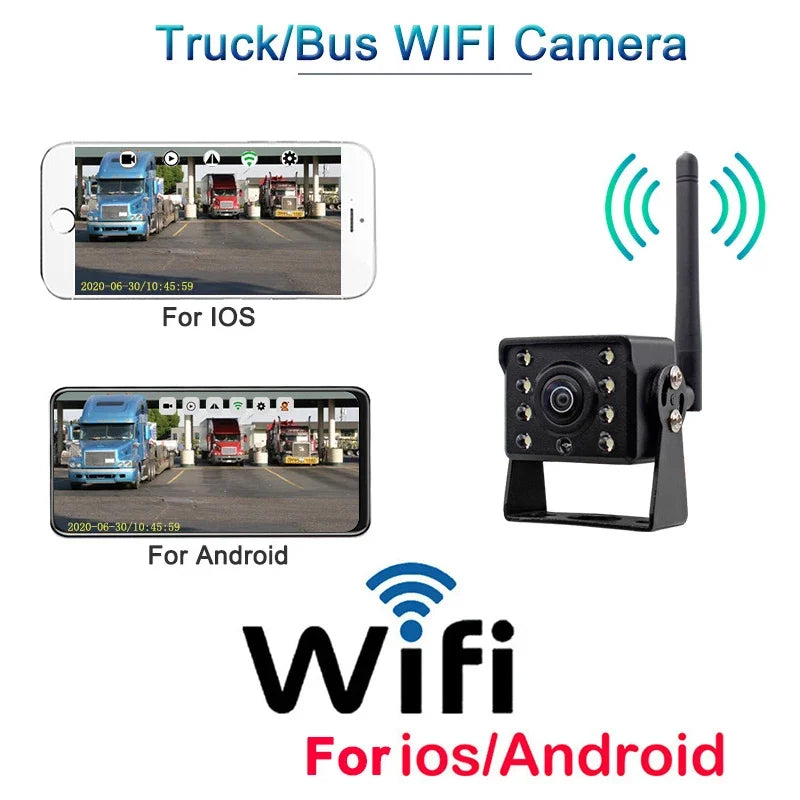 HD Wireless Reverse Camera Wifi Truck Trailer RV Camper 170 Wide