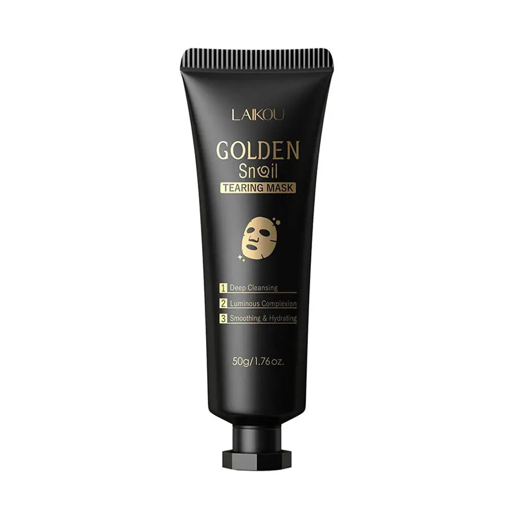 LAIKOU 24K Gold SNAIL TEARING Mask Deep Cleansing Remove Blackhead Face Care 50g Zpaxo black