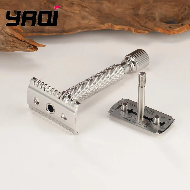 2026 New Arrival Yaqi High Quality Luxury BAENZIGER Stainless Steel Safety Professional Razor For Men Zpaxo