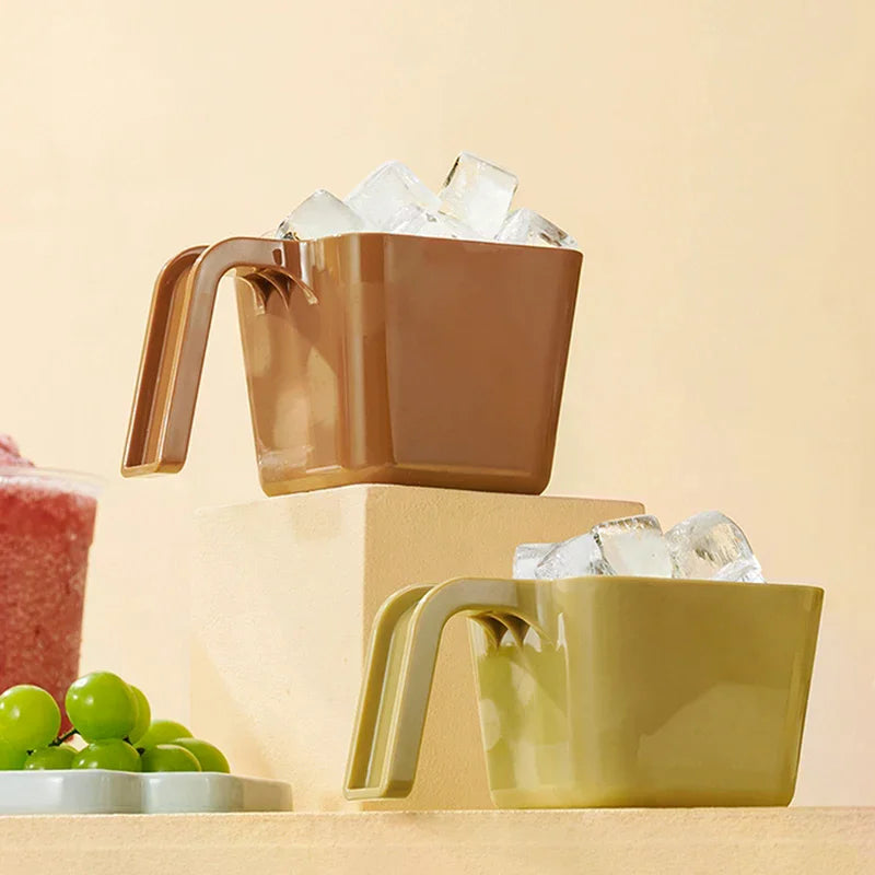 Coffee Shop Ice Shovel Gadget 280/350/470/590ML Ice Scoop Ice Shovel Plastic Square Ice Shovel Measuring Cup Zpaxo