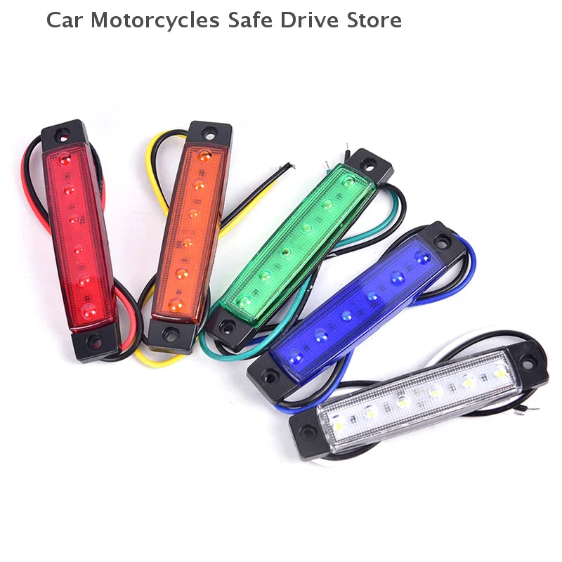 CM 12V 6LEDS Lorry Side Marker Indicator Low Led Trailer Light Rear