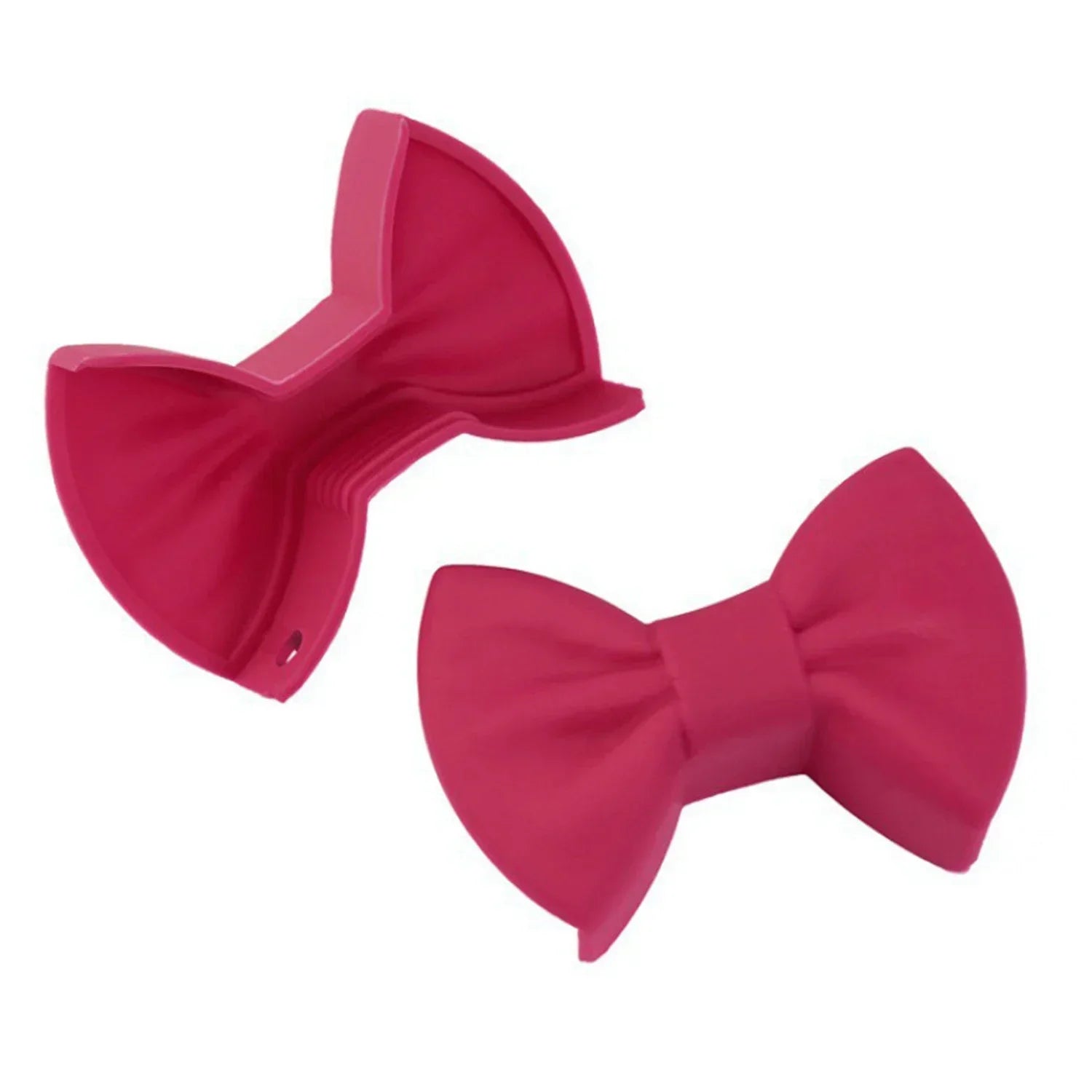 Silicone Bow-Shape Oven Mitts – Heat Resistant Pot Holders 2pc Silicone Oven Mitts Zpaxo Dark Red