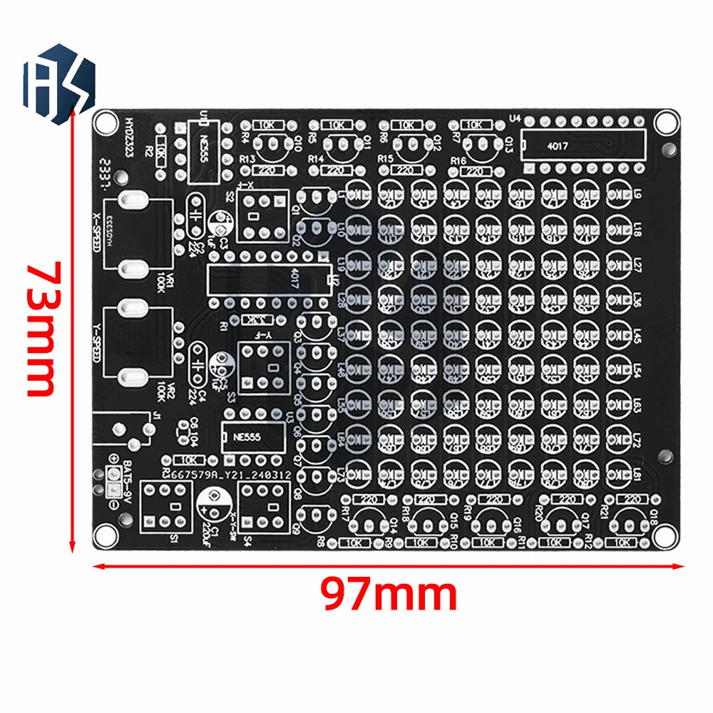 DIY LED Chasing Lights Electronic Kit DC5-9V LED Tracking Light Game Kit Project Practice Training Spot USB Power Supply DIY Kit Zpaxo