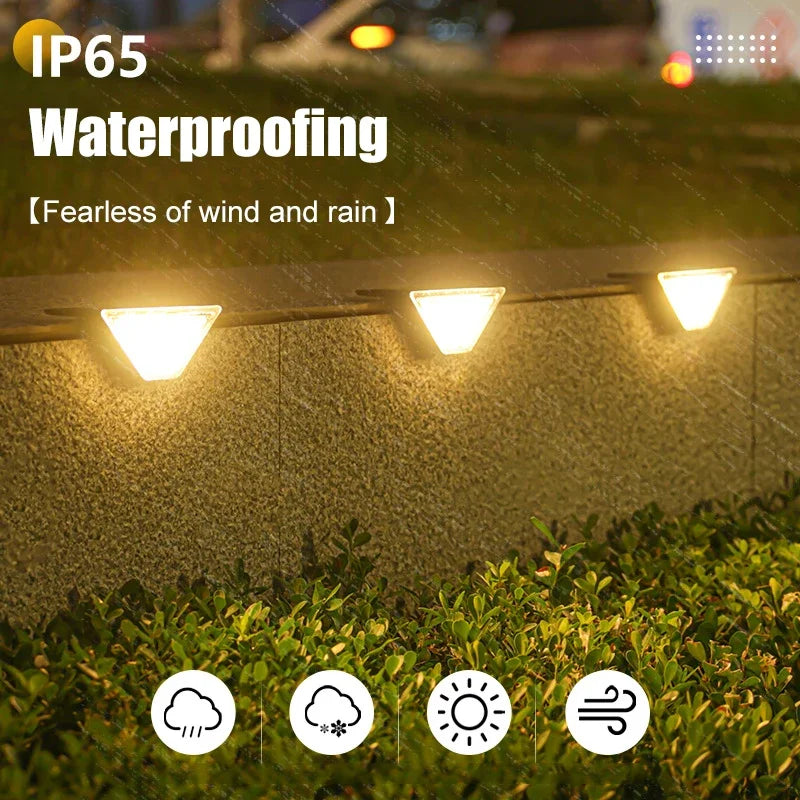 2-Pack Solar LED Step Lights – Waterproof Outdoor Stair Lights Solar Step Lights Zpaxo