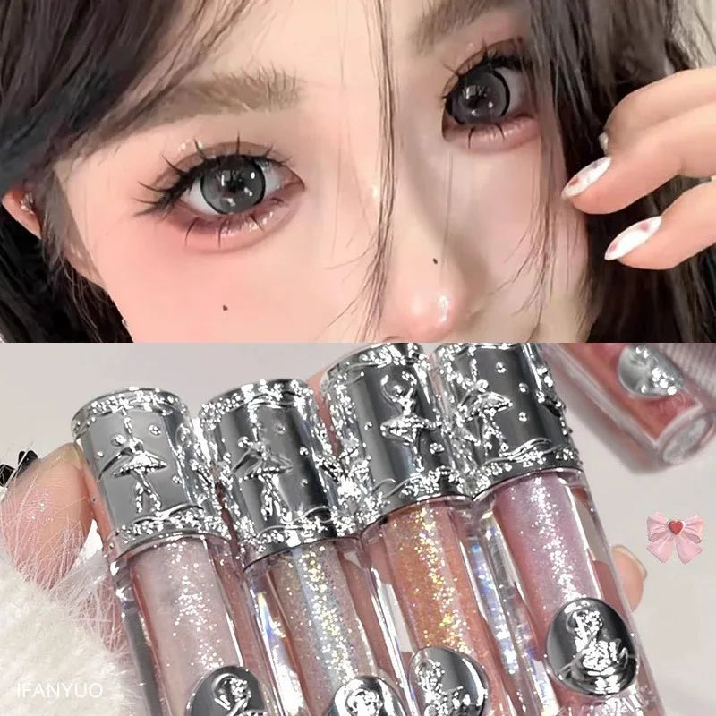 Balletism Glitter Liquid Eyeshadow Pearly Fine Shimmer Long Lasting Sparkling High Gloss Sequin Eye Shadow Lying Silkworm Makeup Zpaxo