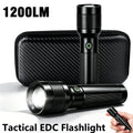 ZHIYU 1200LM Tactical Flashlight – USB-C Rechargeable Zoomable Torch Tactical Flashlight Zpaxo Black-2PCS-Box ZOOM