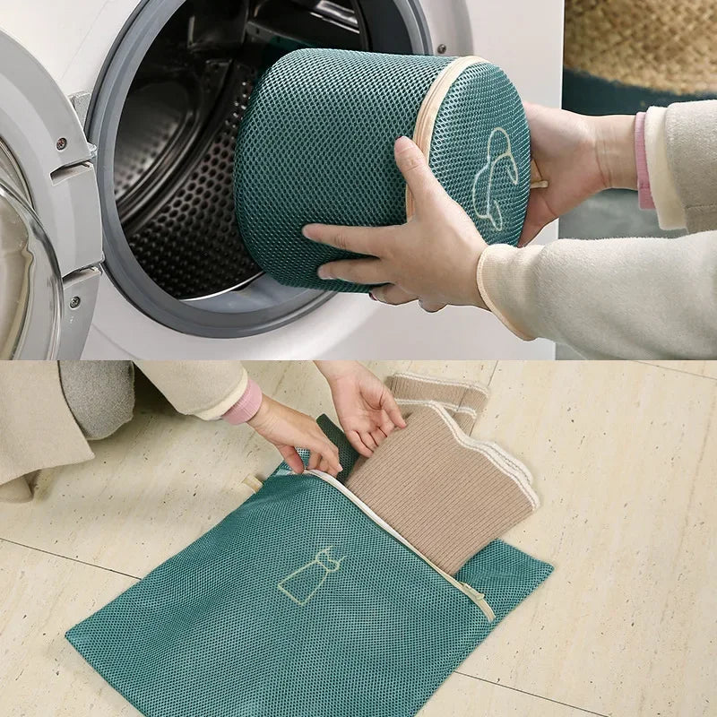 6 Size Embroidery Washing Machine Laundry Lingerie Bag Underwear Bra Socks Wash Net Large Capacity Clothes Storage Organizer Zpaxo