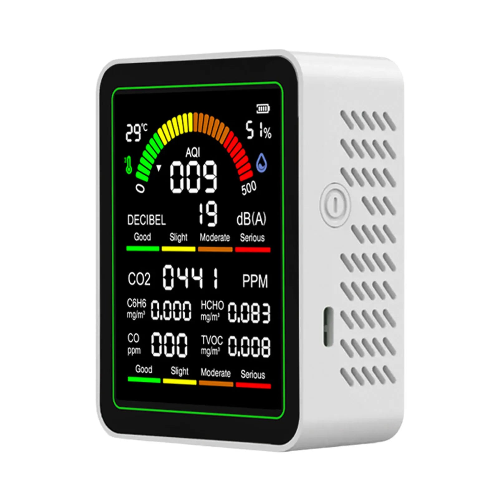 1 Multifunctional Air Detector Type-c Charging Carbon Dioxide Airs