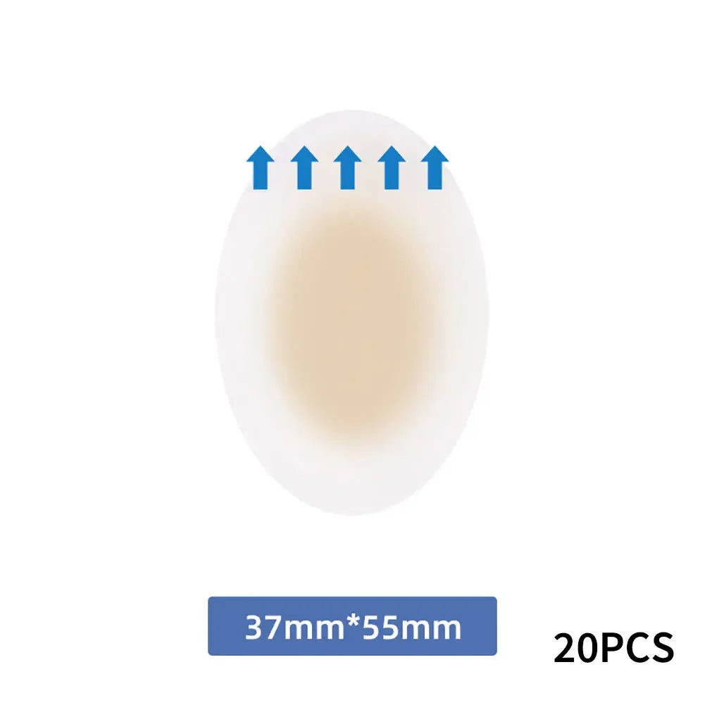 20PCS Gel Heel Protector Foot Patches Adhesive Blister Pads Hydrocolloid Heel Liner Shoes Stickers Pain Relief Plaster Foot Care Zpaxo 02 20pcs