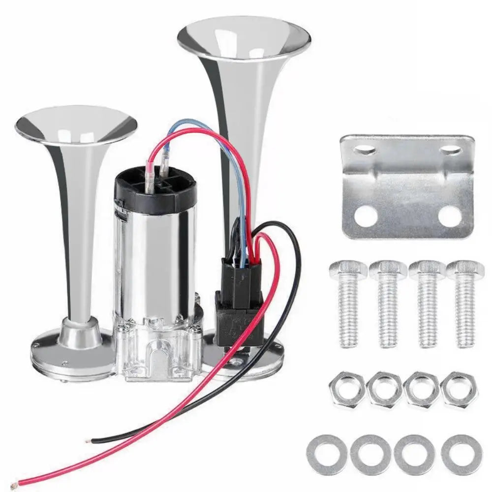Bus Horn 12V 24V Electric 120DB Solenoid Valve Air Dual Trumpets Zpaxo