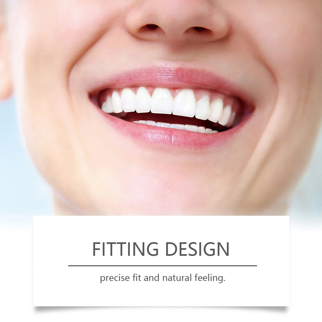 Silicone Denture Set Fit Temporary Orthodontic Teeth Dentures Fake Tooth Oral Hygiene Care Whitening Dentures Simulation Braces Zpaxo