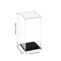 Clear Acrylic Cube Display Case with Black Base | Dustproof