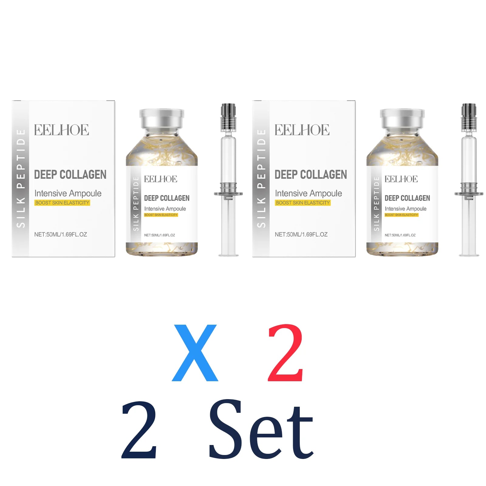 Deep Collagen Silk Peptide Niacinamide Serum Facial Care Barrier Protection Moisturizing Repairing Nourishing Radiance Serum Zpaxo 2 Set