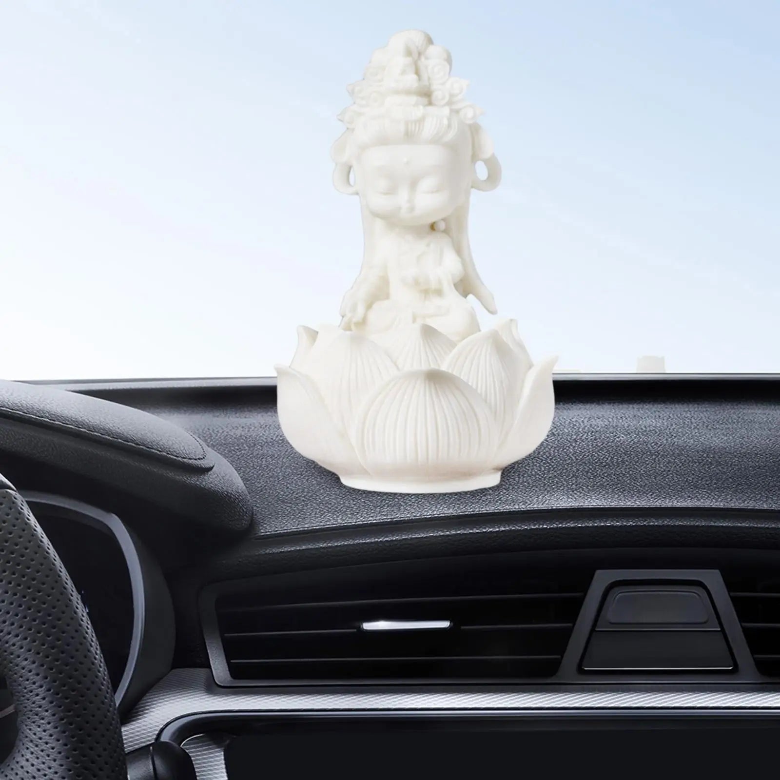 Meditating Buddhist Figure Statue – Car Dashboard & Home Decor Decorative Figurine Zpaxo Style C