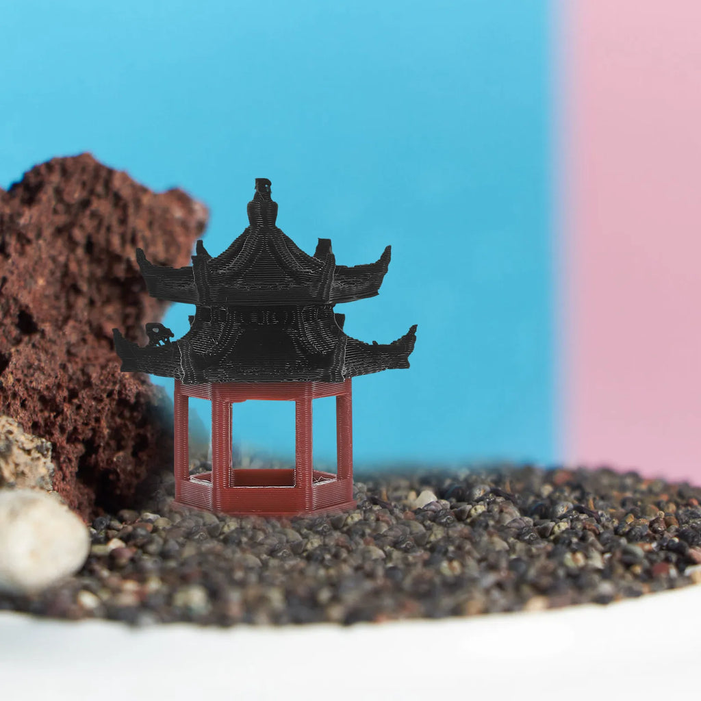 Chinese Mini Pavilion Statue Bonsai Aquarium Garden Desktop