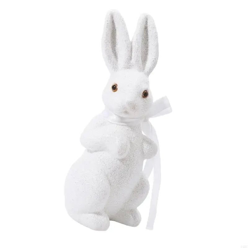 Portable Foam Easters Rabbit Statue Gold Sparkling Accent Holiday