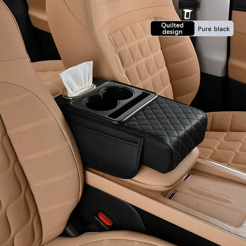 Car Armrest Storage Box & Console Organizer Cushion