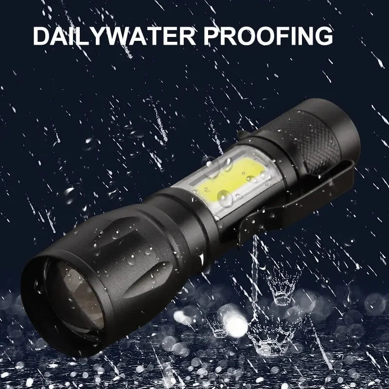 Mini USB Rechargeable LED Flashlight – Waterproof Camping Torch