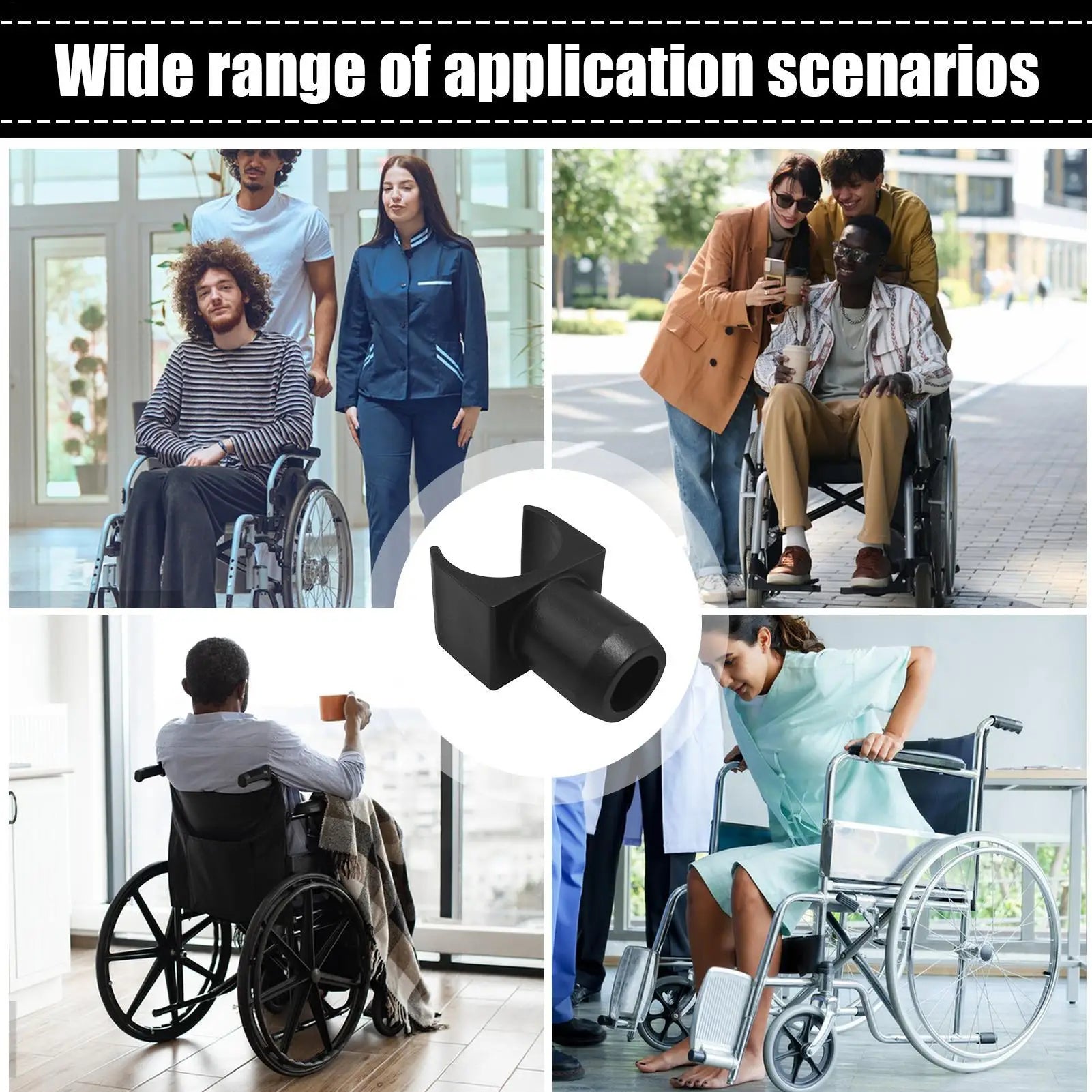 Plastics Wheelchair Seat Rail Guide Auxiliary U-shaped Slider Smooth