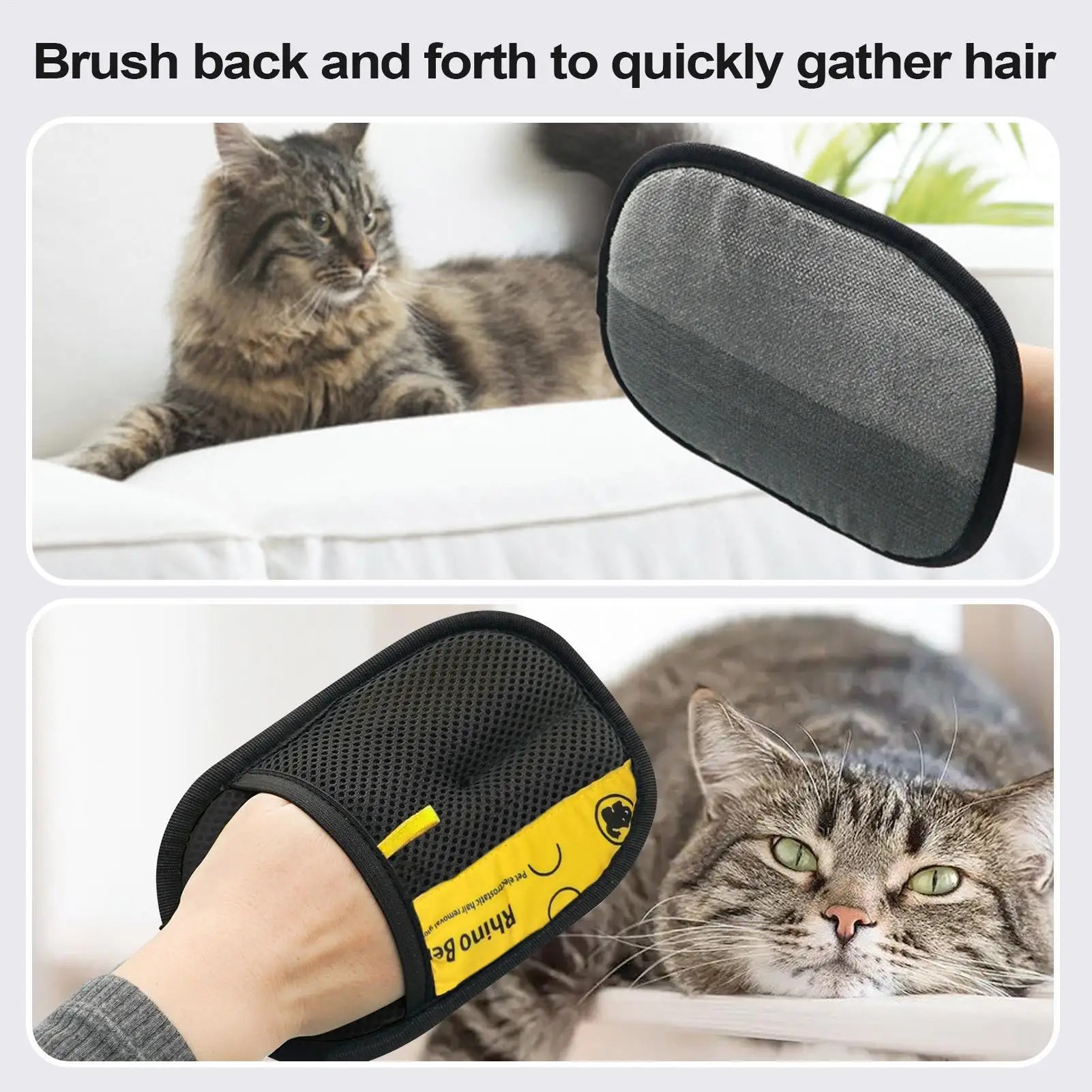 Cat Grooming Gloves Electrostatic Pet Hair Removal Brush Cleaning