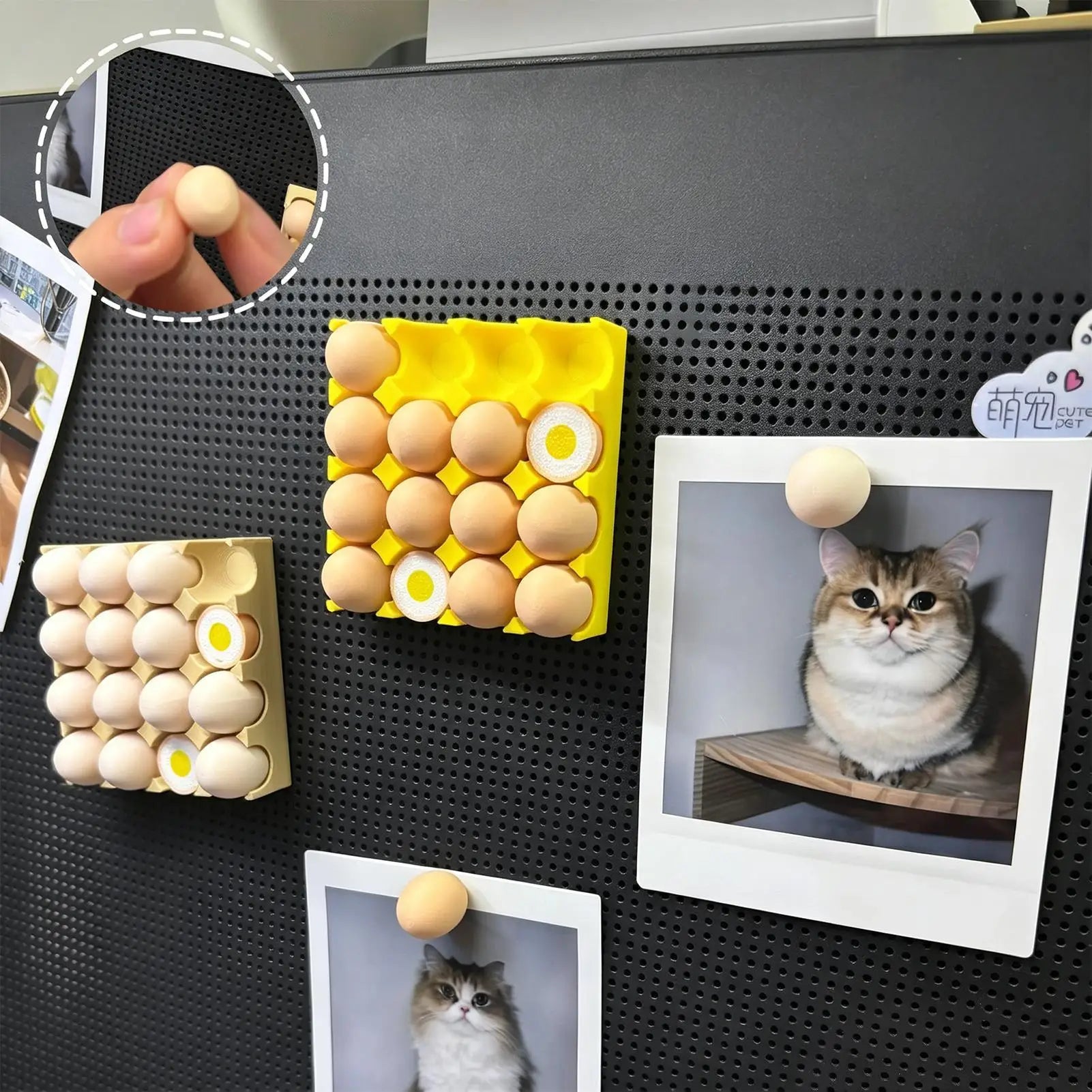 Egg Carton Magnet Refrigerator Decoration Food Shaped Fridge Magnets